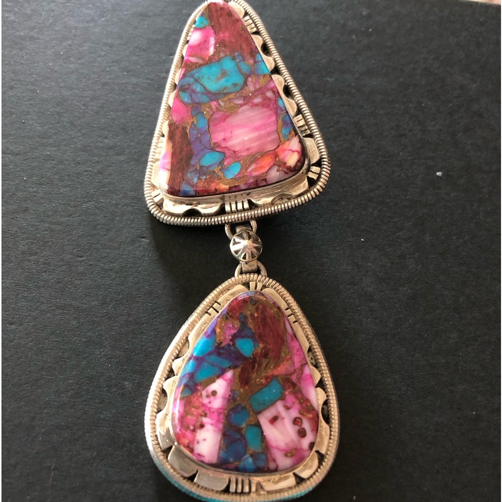 Two piece Pink Dream Mojave pendant.